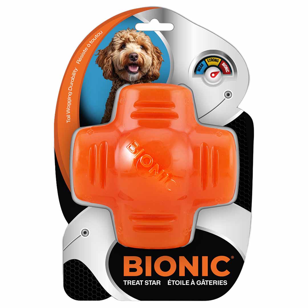 BIONIC voederspeeltje Treat Star oranje - Product shot