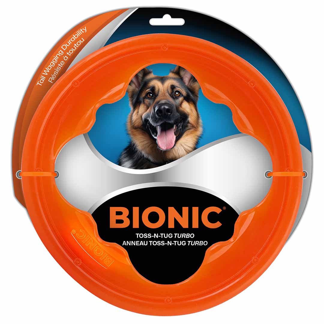 BIONIC apporteerspeeltje Toss-N-Tug Turbo oranje - Product shot