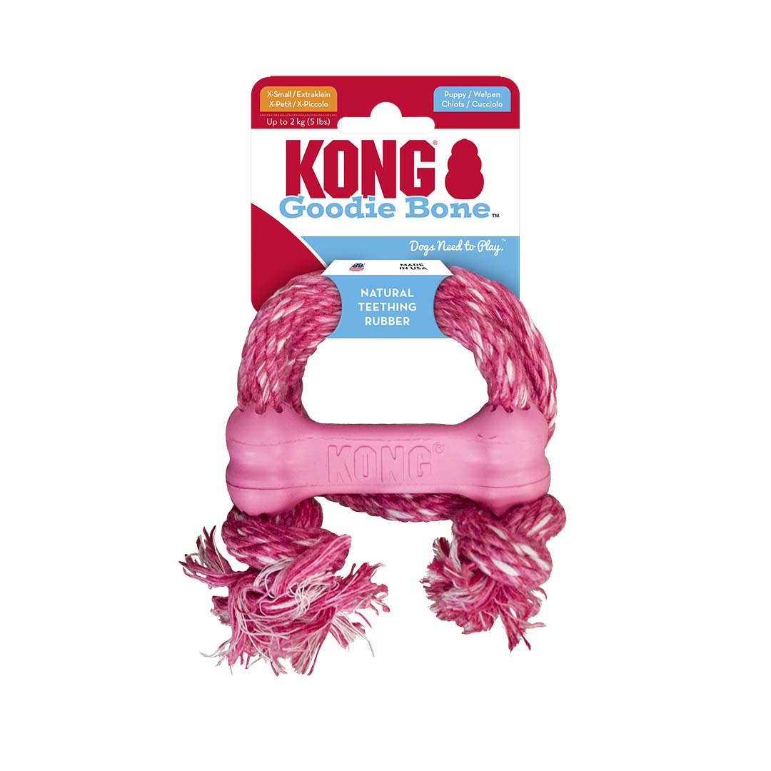 KONG Puppy Goodie Bone Rope Gemengde kleuren - Facing