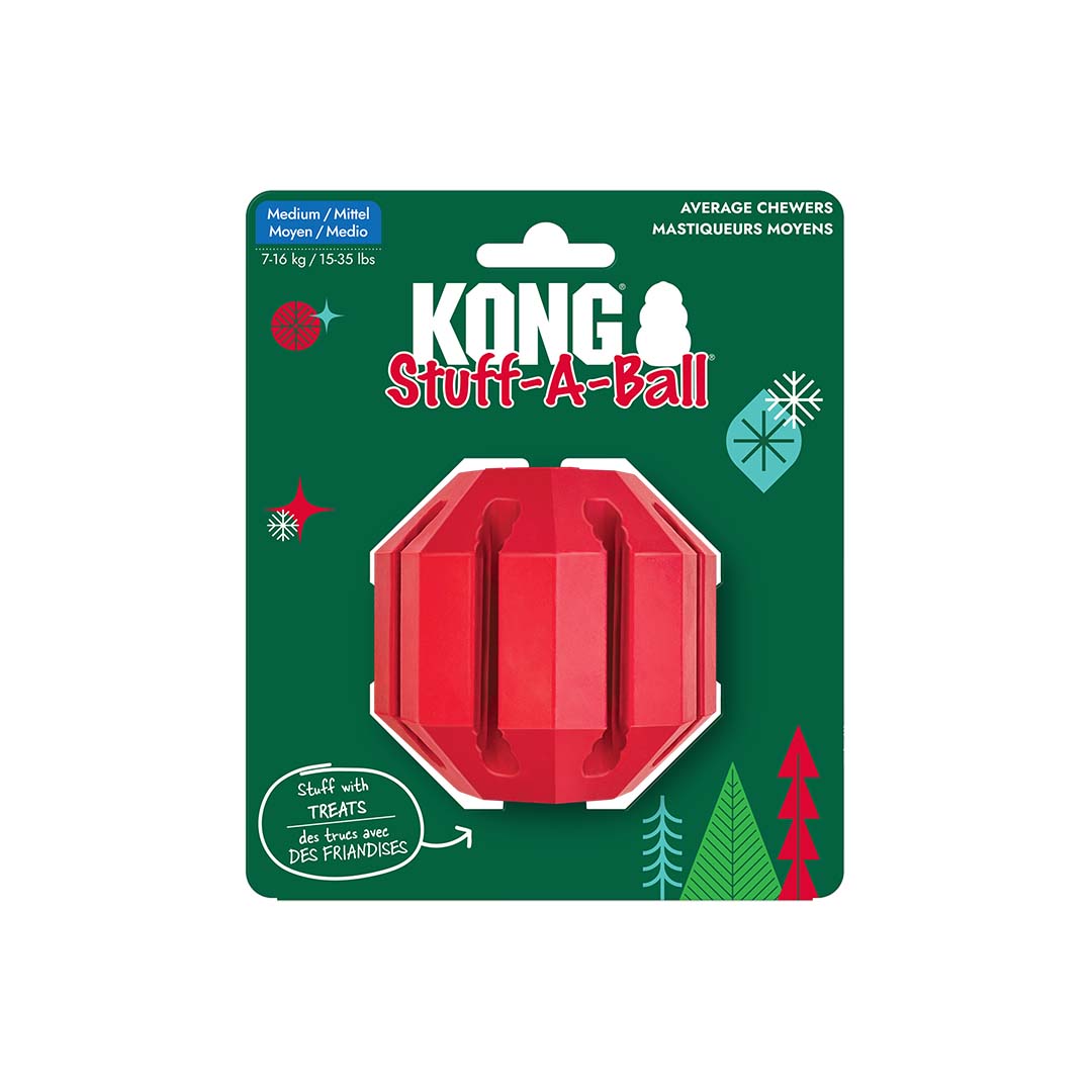 KONG Stuff A Ball Holiday Rood - Verpakkingsbeeld