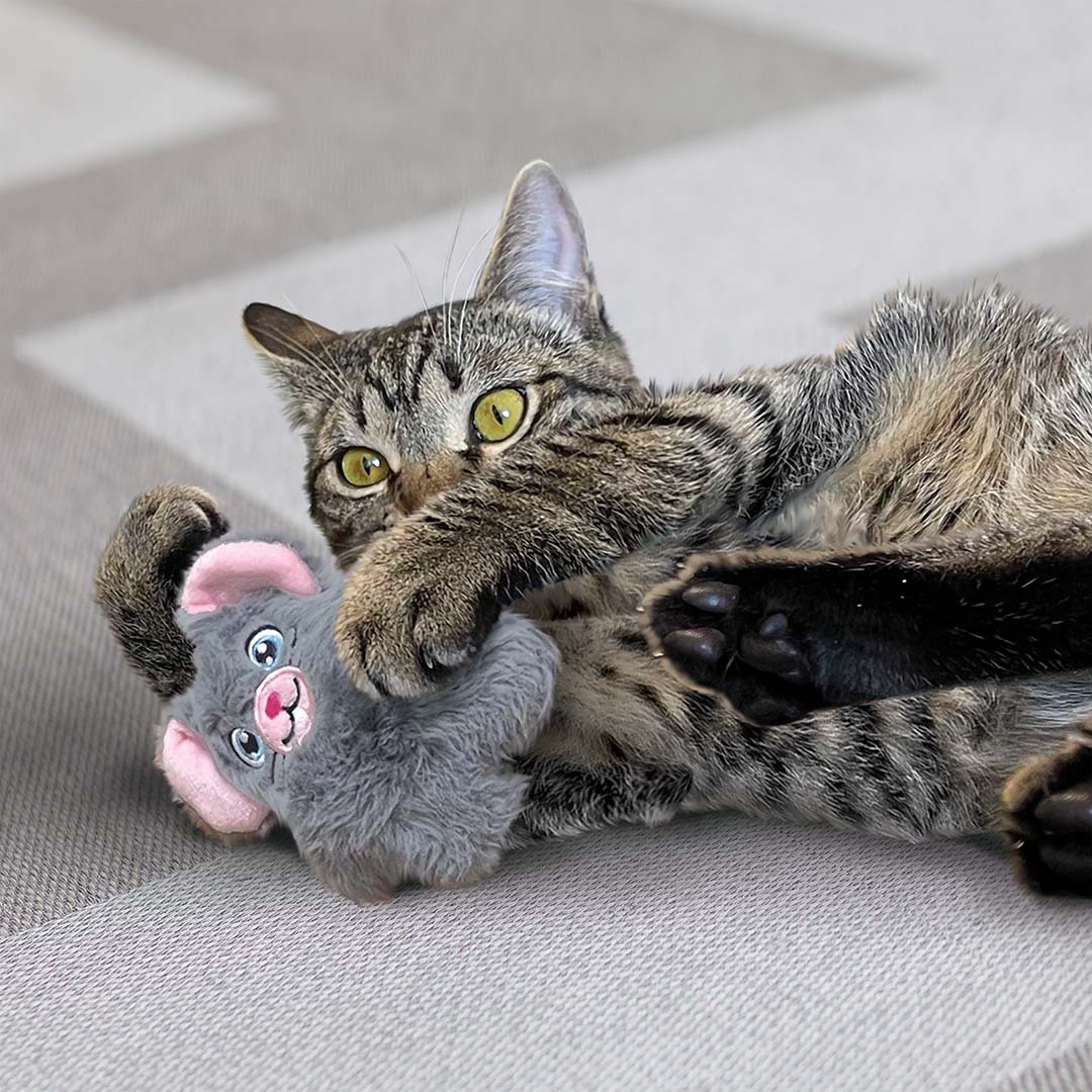 KONG Cat Snuzzles Mouse Grijs - Sceneshot