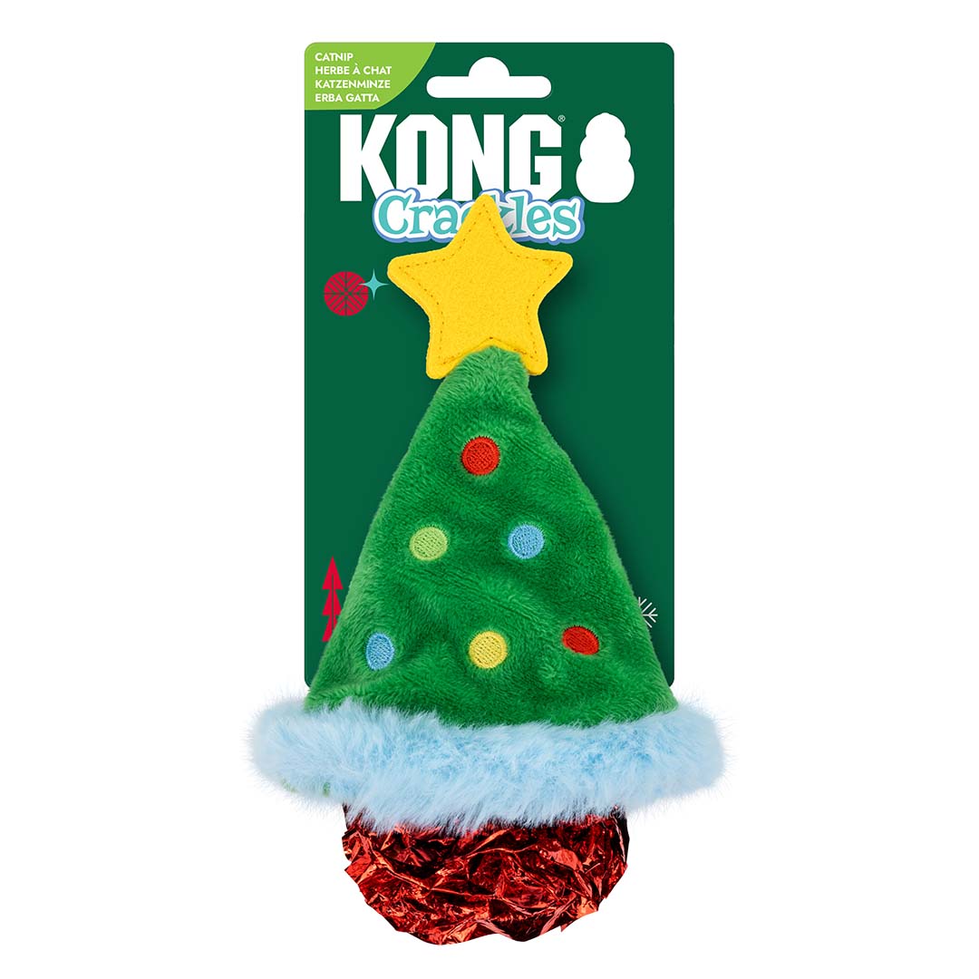 KONG Holiday Cat Crackles Christmas Tree Groen - Verpakkingsbeeld