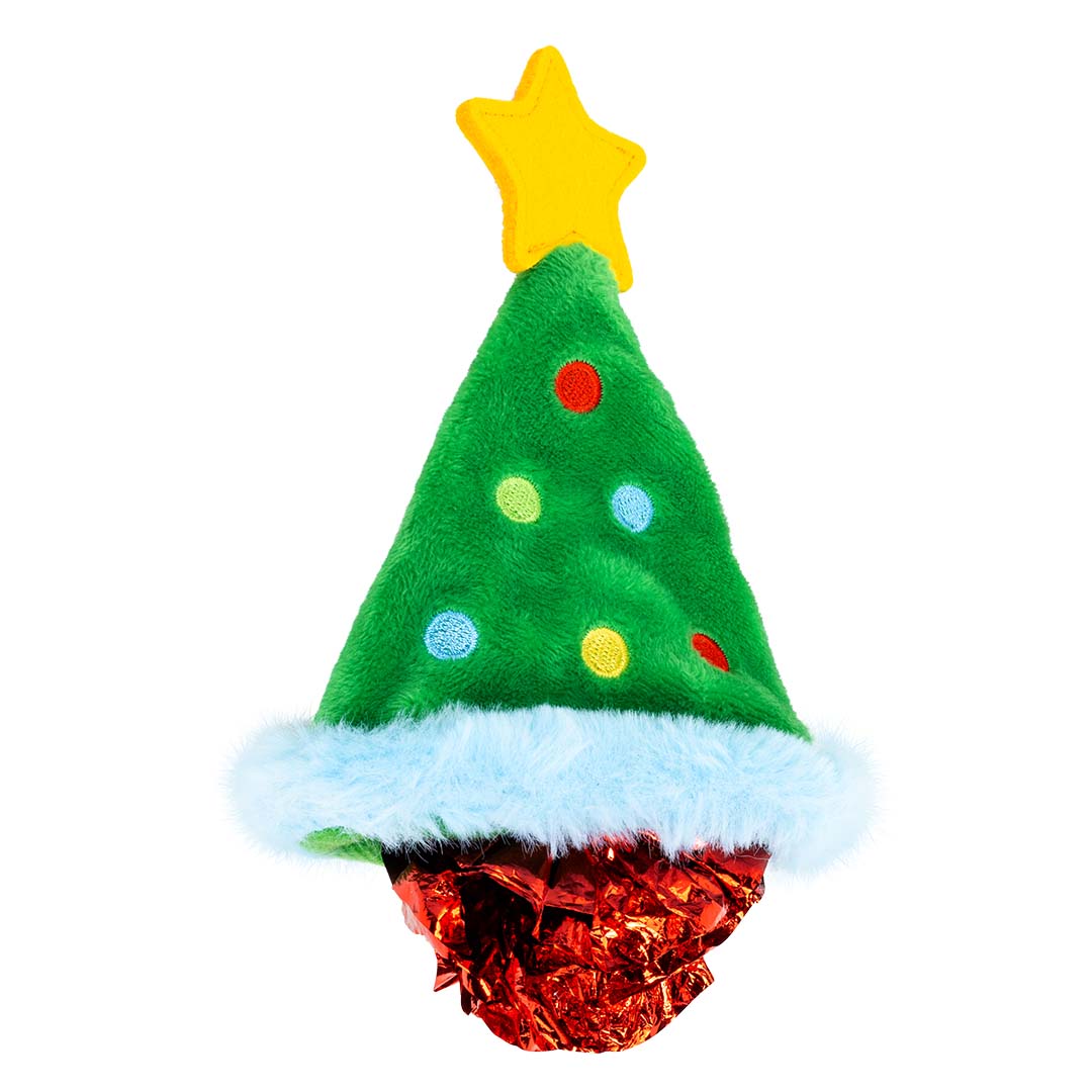 KONG Holiday Cat Crackles Christmas Tree Groen - Product shot