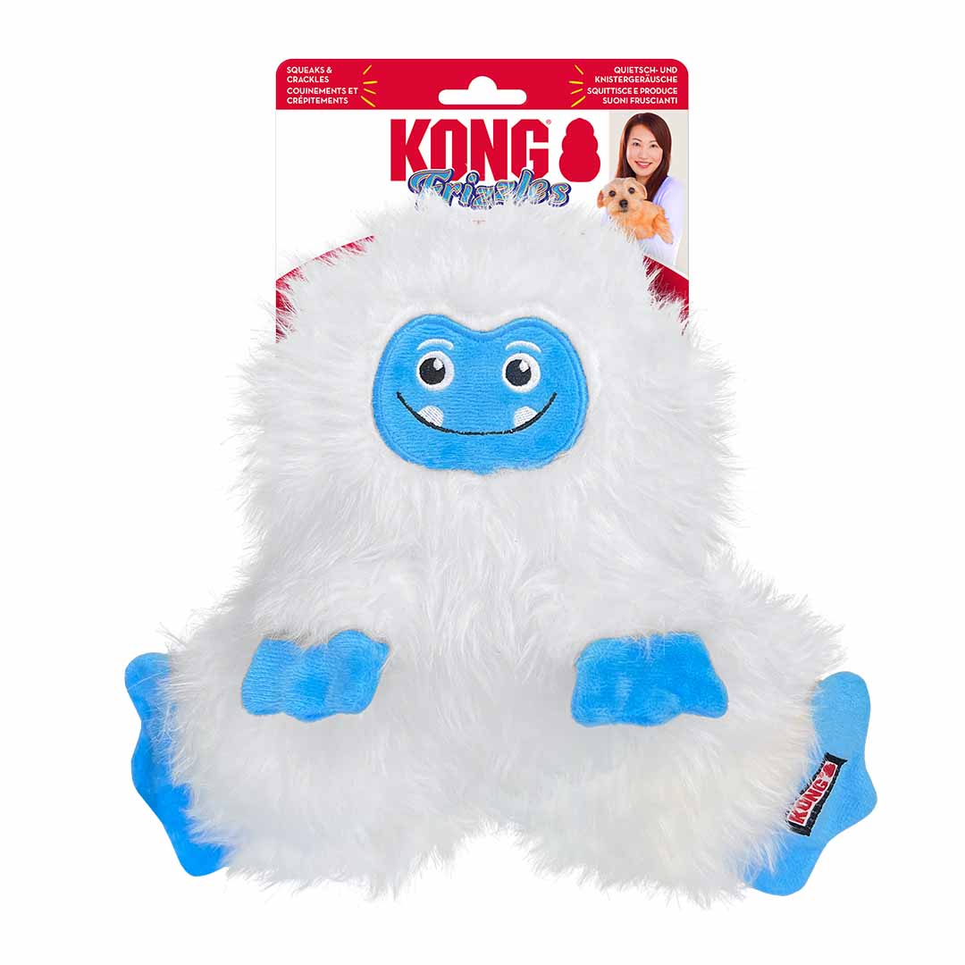 Kong holiday frizzles yeti wit/blauw - Product shot