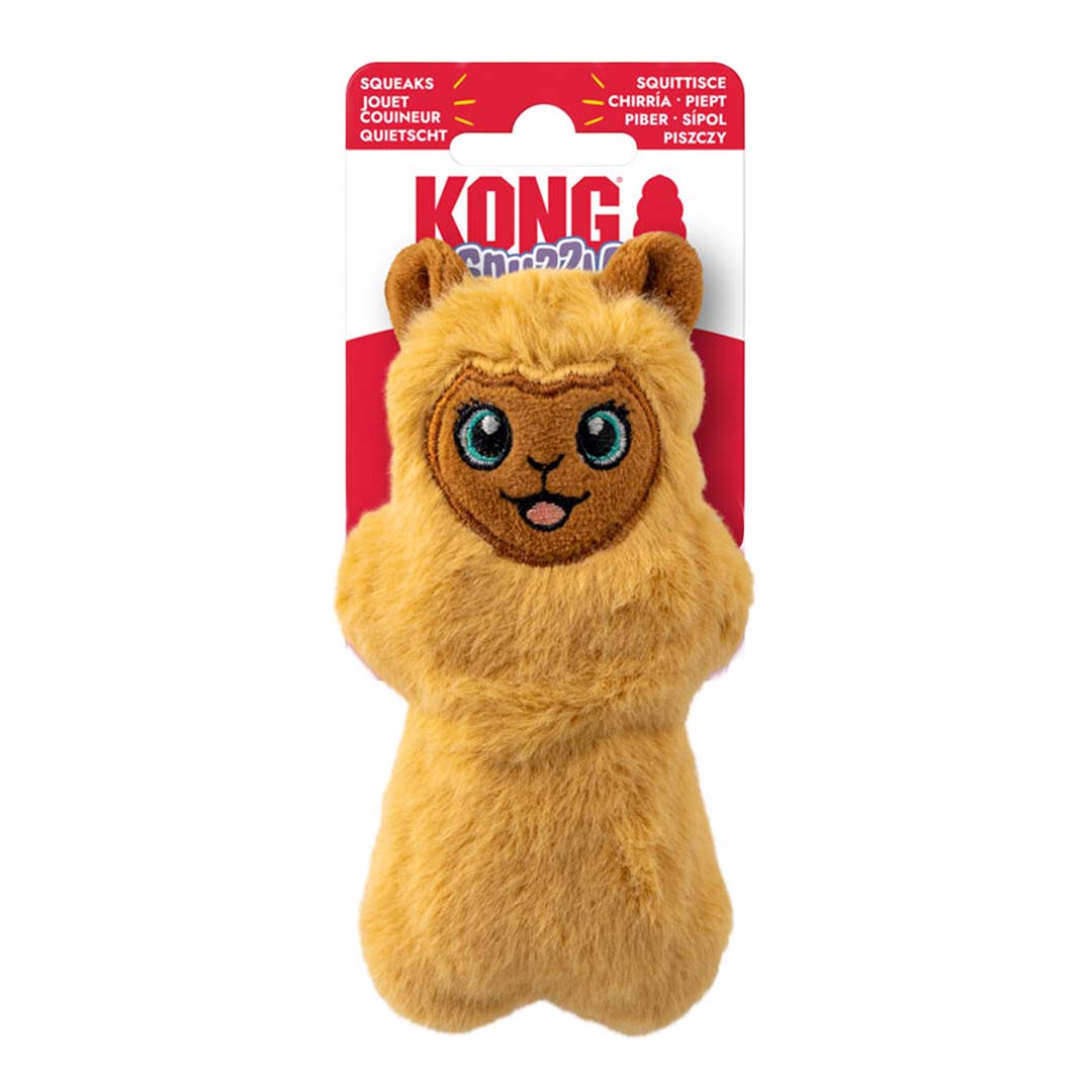 KONG Snuzzles Mini Llama Geel/bruin - Verpakkingsbeeld