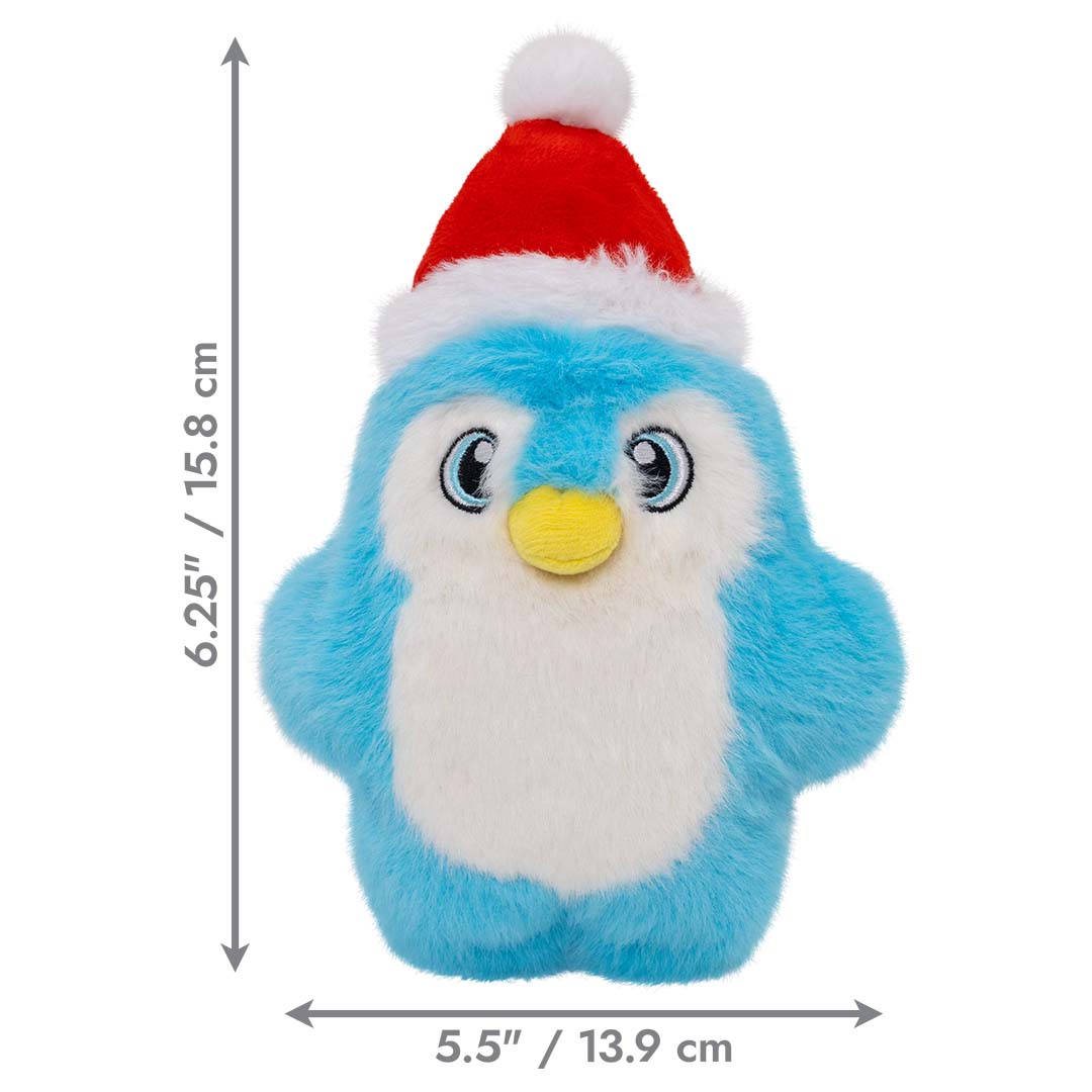 KONG Holiday Snuzzles Santa Penguin Blauw/wit - Detail 1