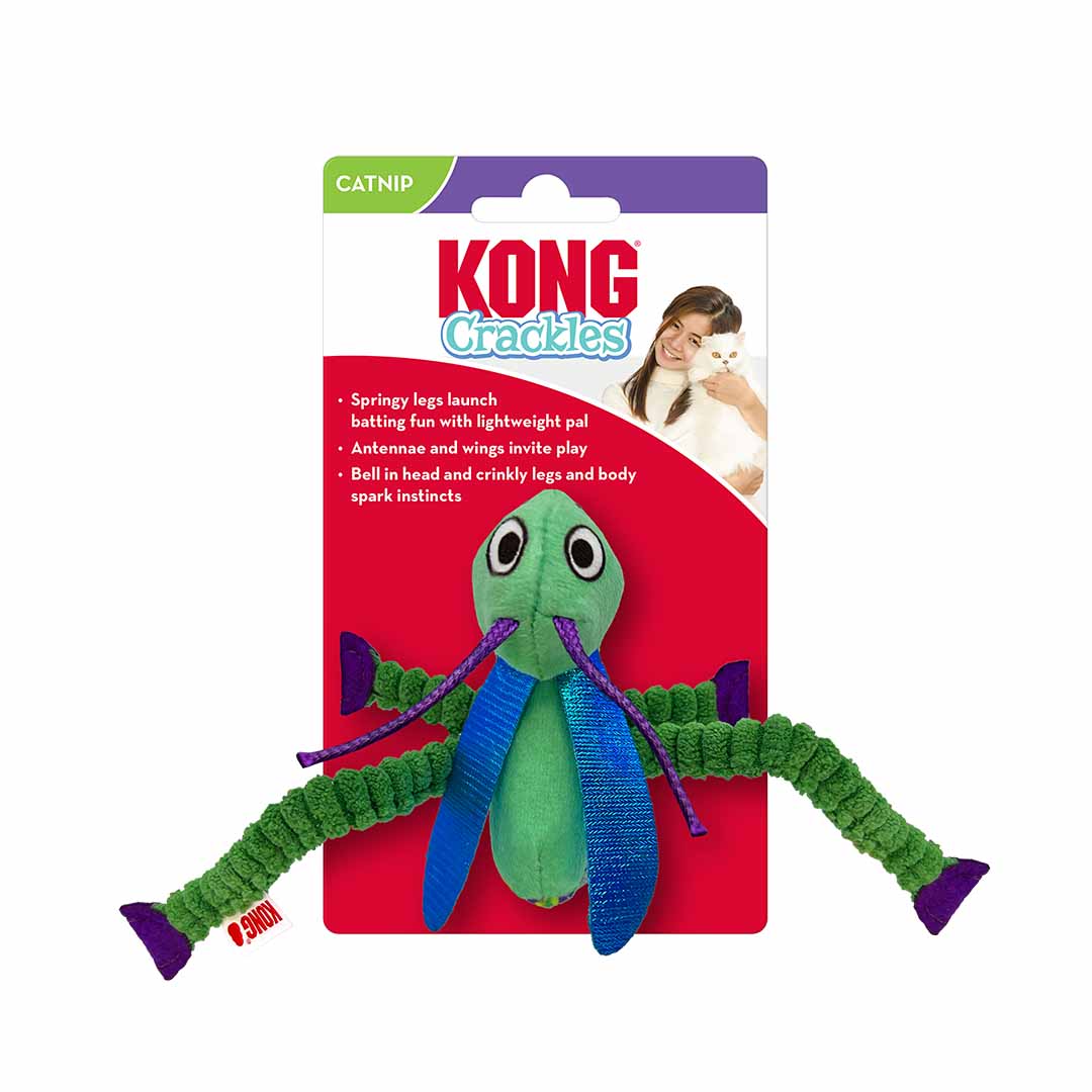 Kong cat crackles grasshopper meerkleurig - Product shot