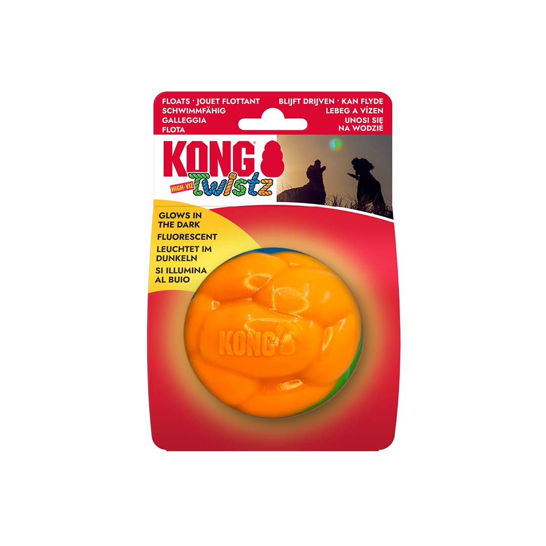 KONG Twistz High-Viz Ball Meerkleurig - Verpakkingsbeeld