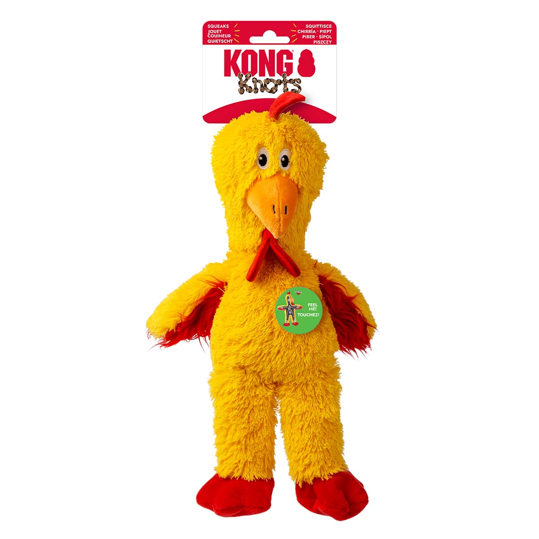KONG Knots Chicken Geel/rood - Verpakkingsbeeld