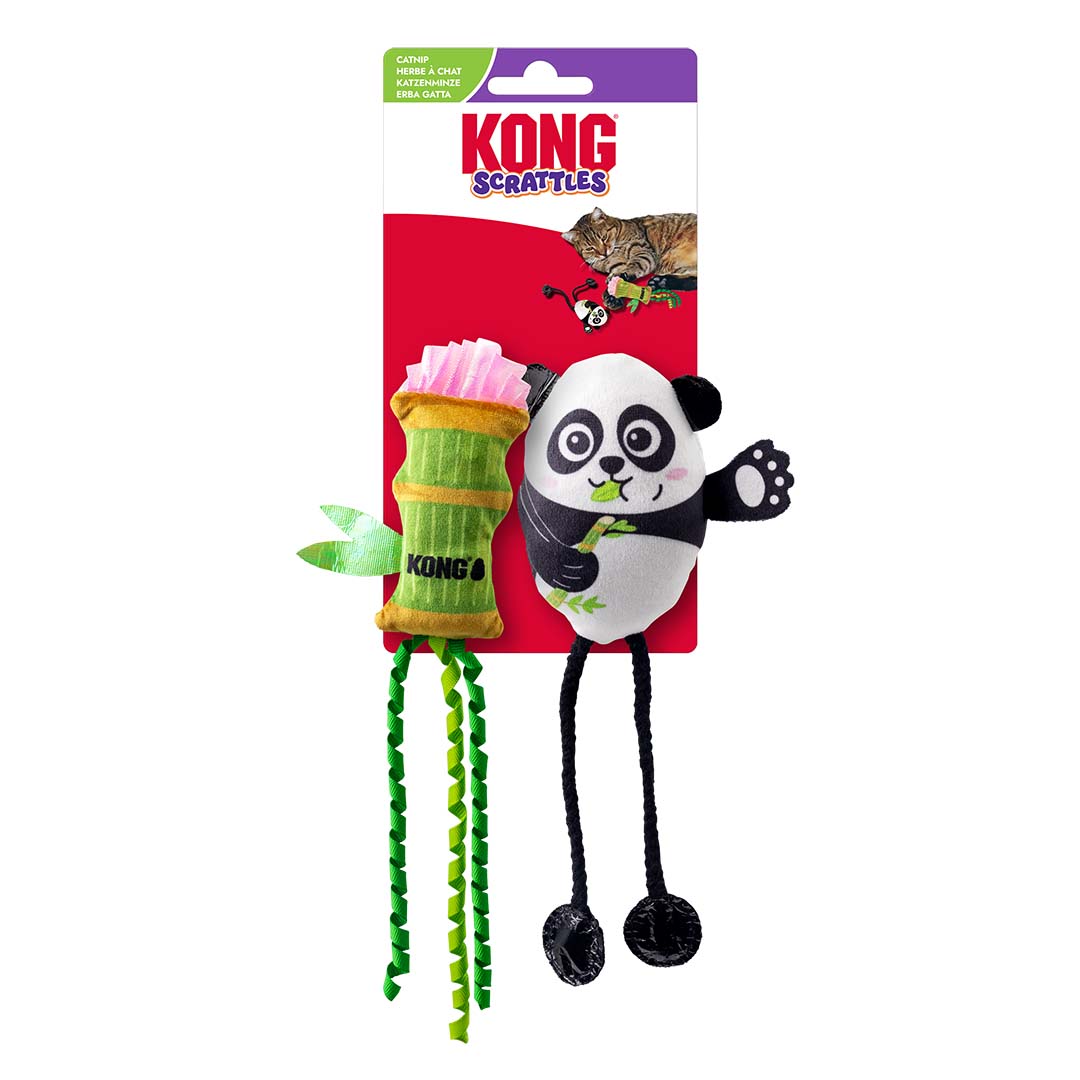 KONG Cat Scrattles Panda Multicolour - Verpakkingsbeeld