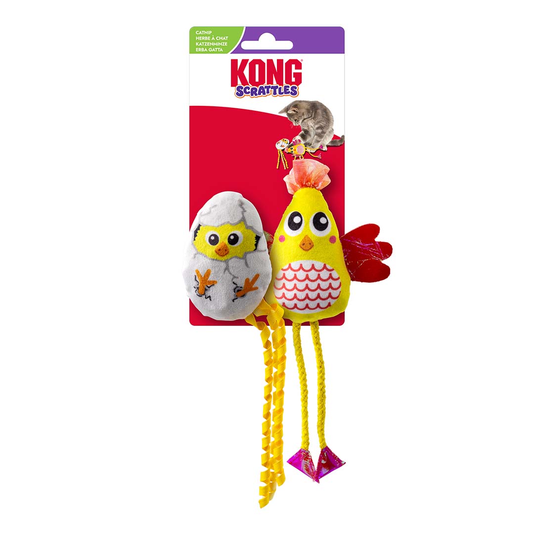 KONG Cat Scrattles Chicken Mehrfarbig - Verpakkingsbeeld