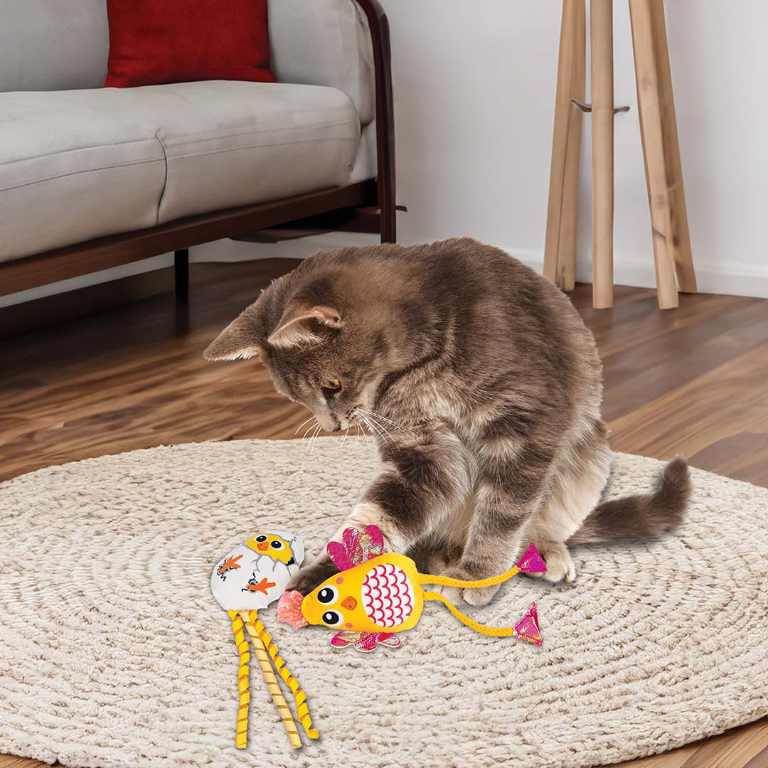 KONG Cat Scrattles Chicken Mehrfarbig - Sceneshot