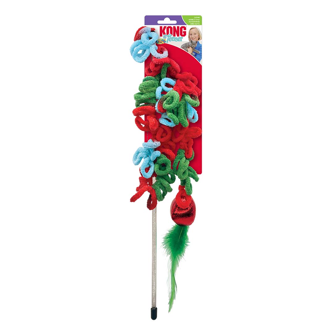 KONG Holiday Cat Teaser Loops Multicolor - Product shot