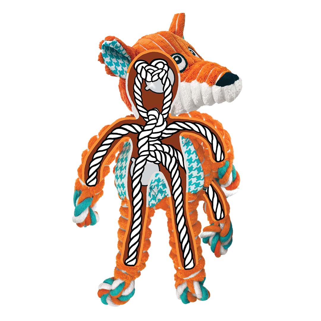 KONG Holiday Floppy Knots Dapper Gemengde kleuren - Detail 3