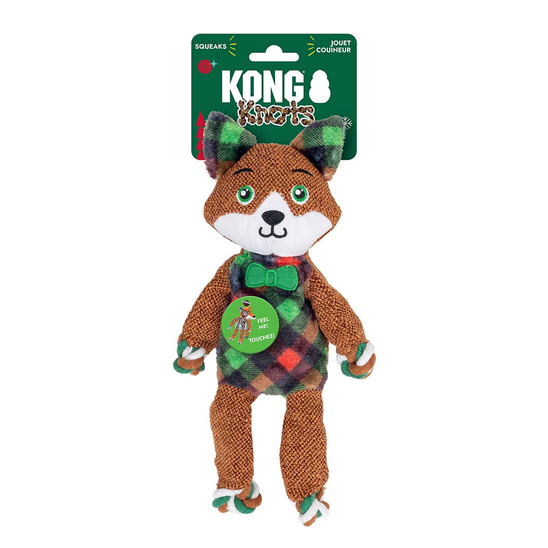 KONG Holiday Floppy Knots Dapper Gemengde kleuren - Verpakkingsbeeld