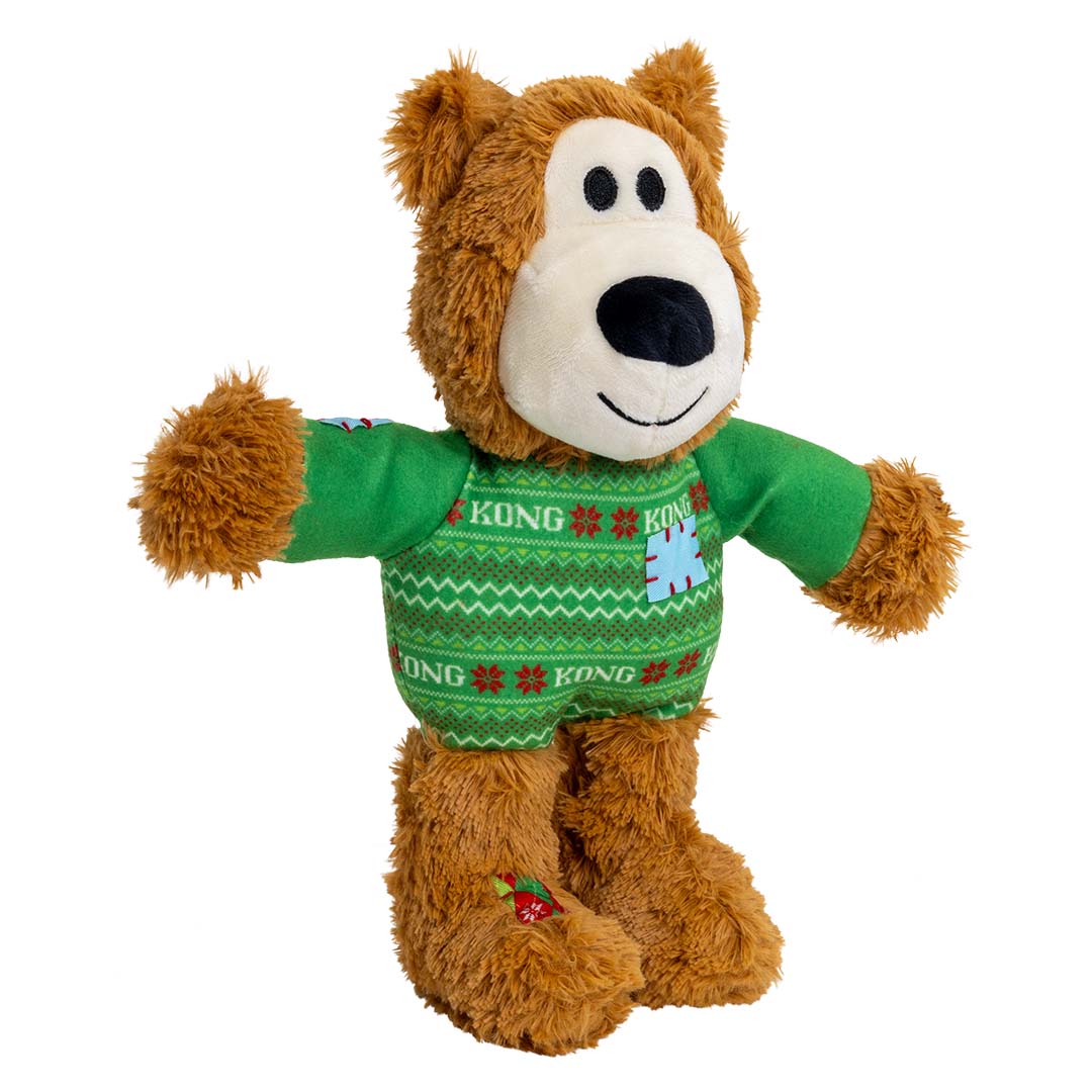 KONG Holiday Wild Knots Sweater Bear Groen - Detail 2