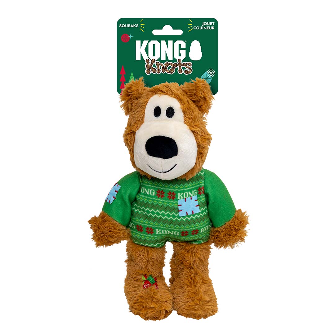 KONG Holiday Wild Knots Sweater Bear Groen - Verpakkingsbeeld