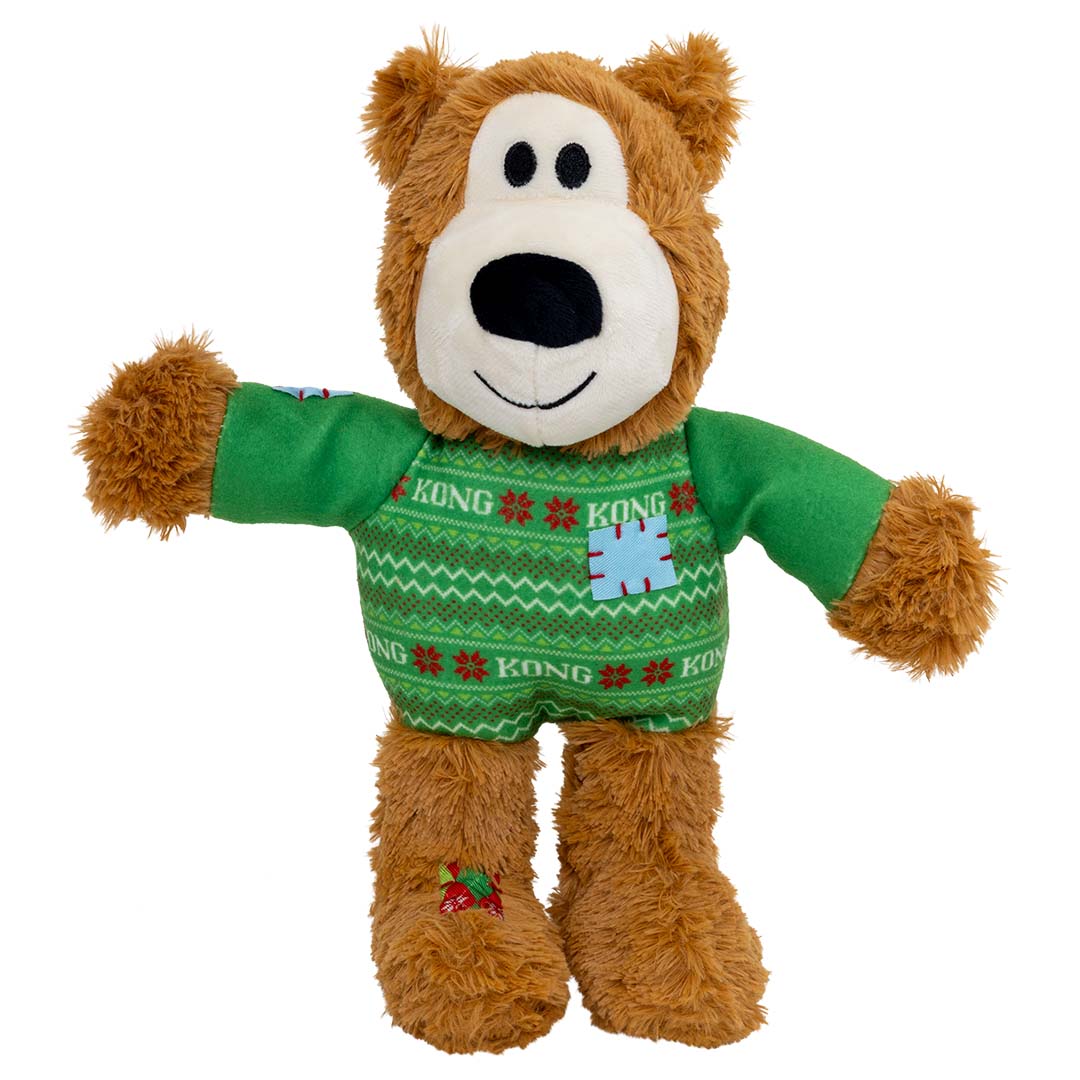 KONG Holiday Wild Knots Sweater Bear Groen - Product shot