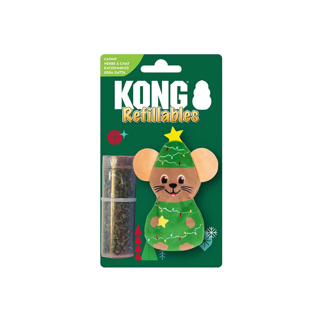 KONG Holiday Cat Refillables Mouse Multicolor - Verpakkingsbeeld