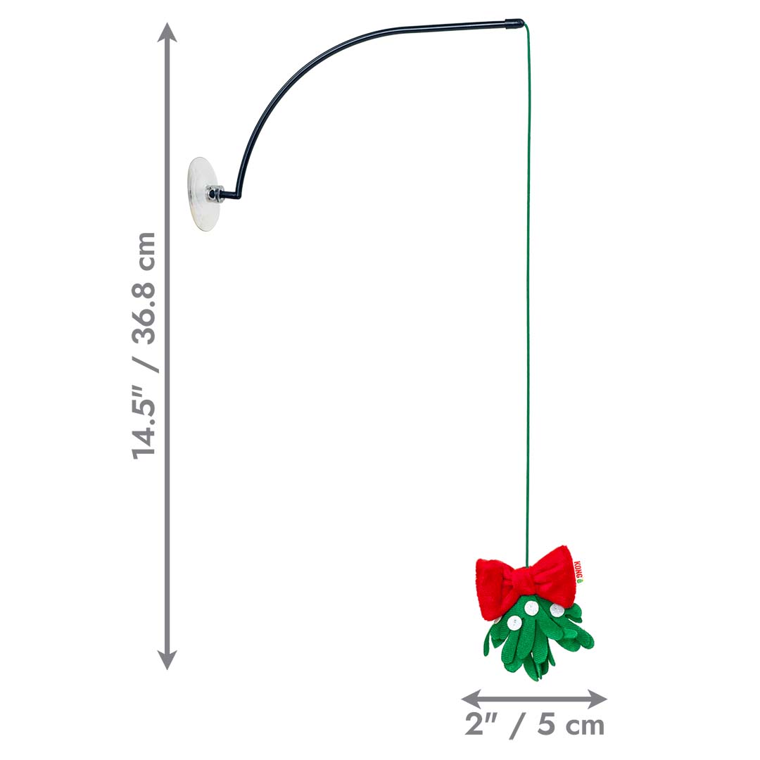 KONG Holiday Cat Connects Window Mistletoe Green/red - Detail 2