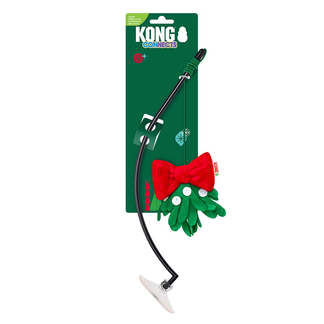 KONG Holiday Cat Connects Window Mistletoe Green/red - Verpakkingsbeeld