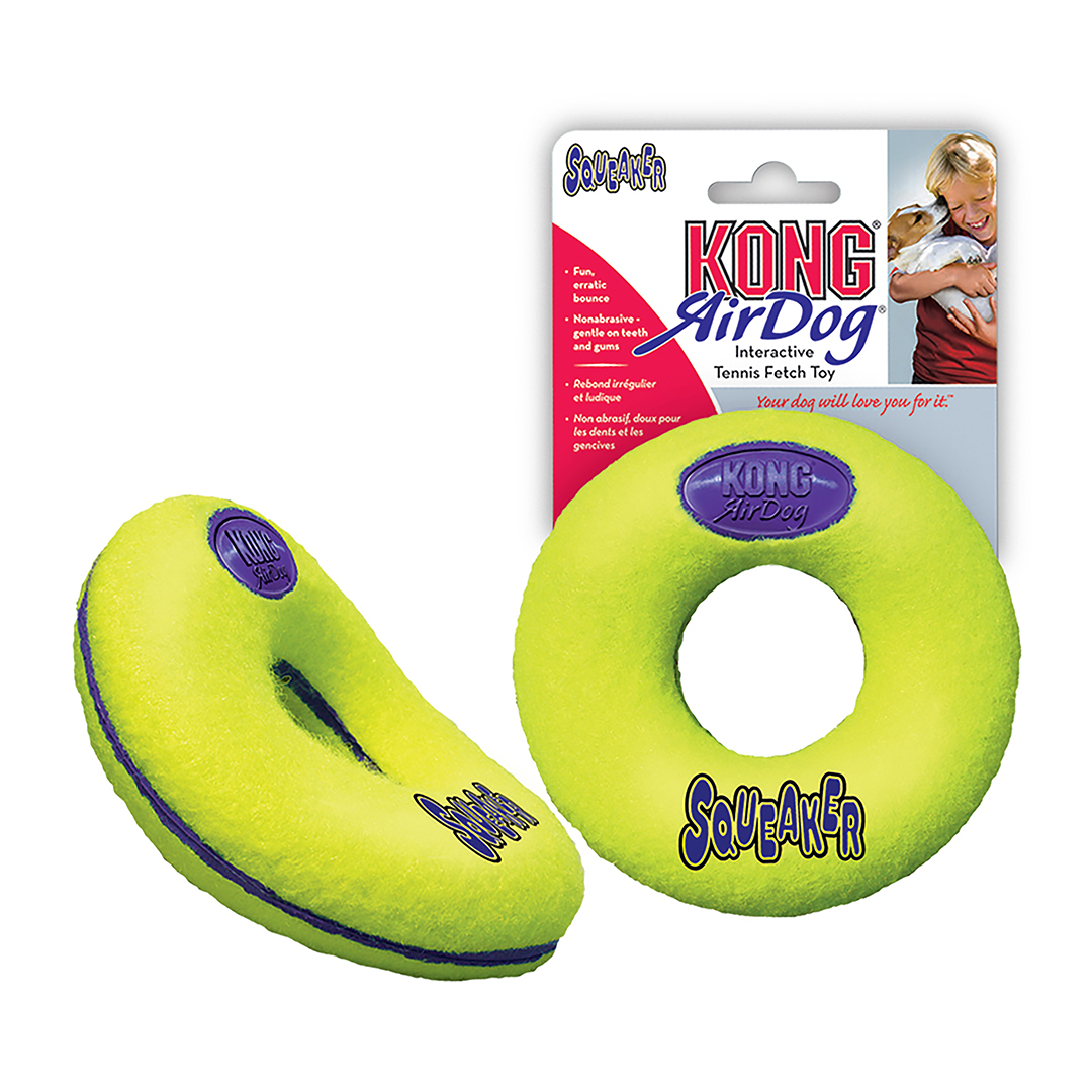 Kong air squeaker donut geel - <Product shot>