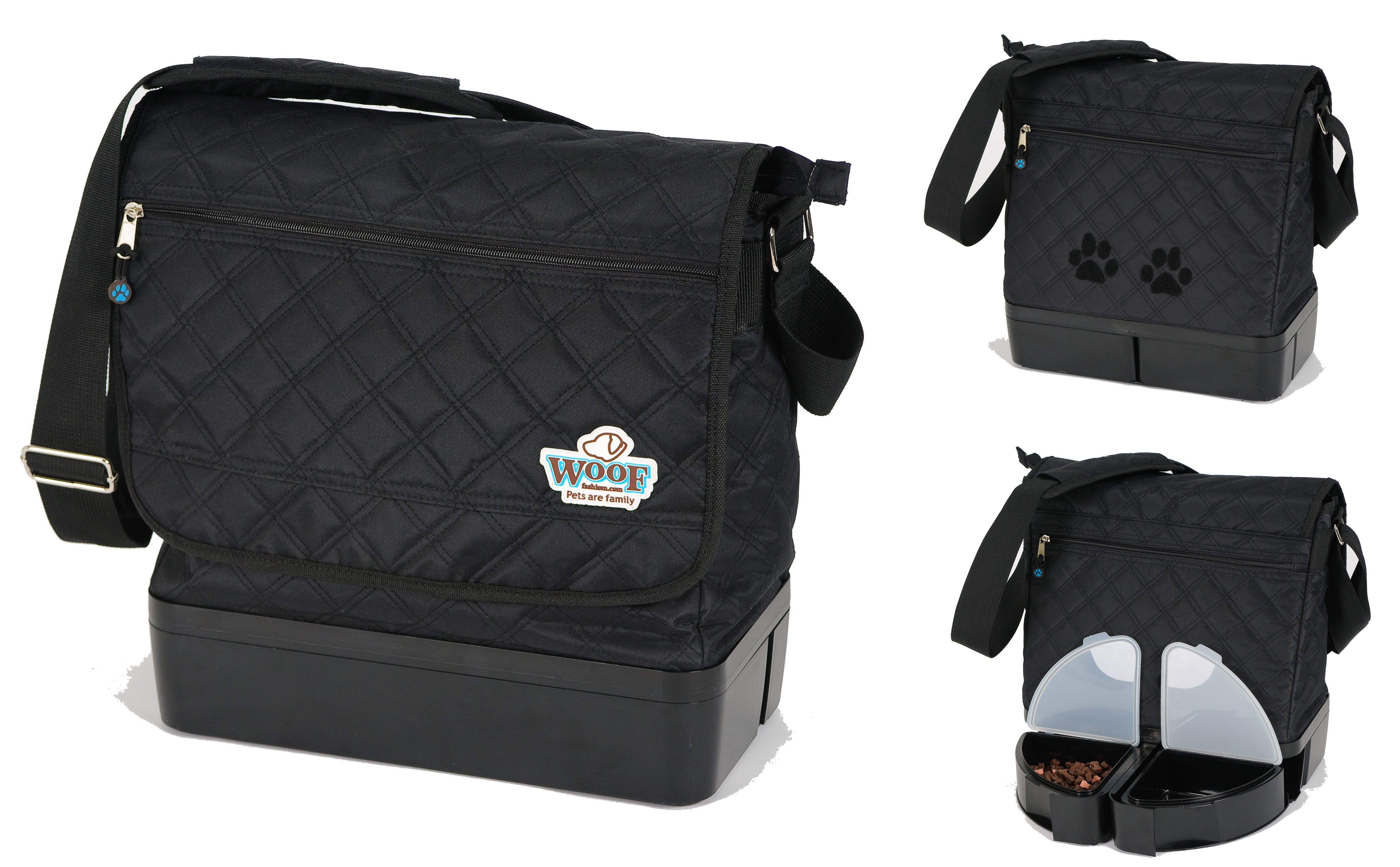 Woof schoudertas compact zwart Zwart - Product shot