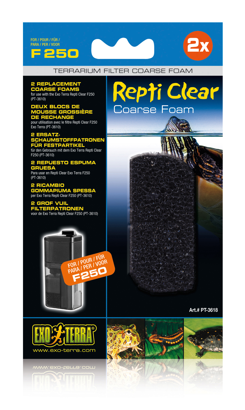Ex repti clear f250 coarse foam - Product shot