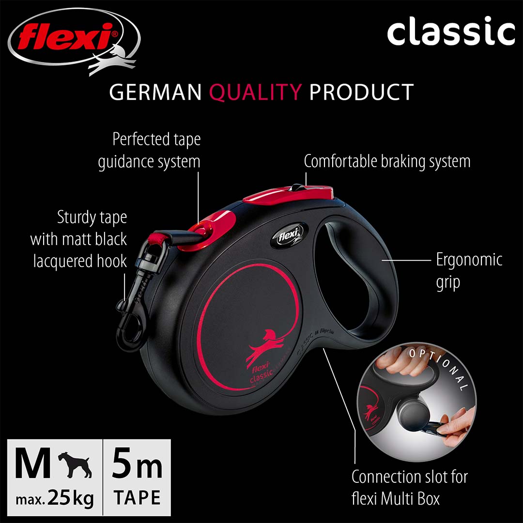 Flexi New Classic Tape Black Fire Negro/rojo - Detail 2