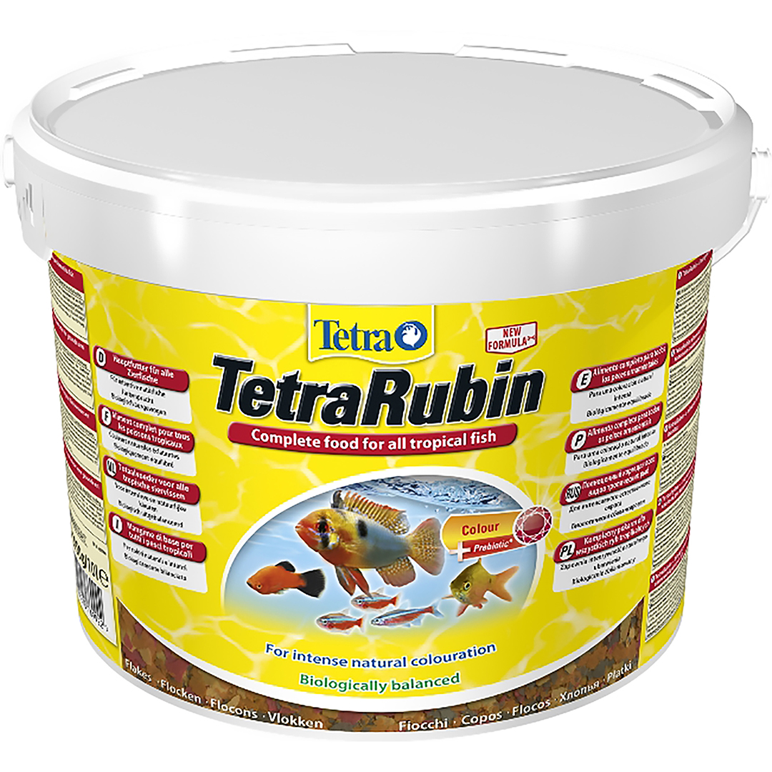 Tetra rubin 10л корм в виде хлопьев с натуральными добавками для усиления естественной окраски рыб 10л 769922 (4004218769922)