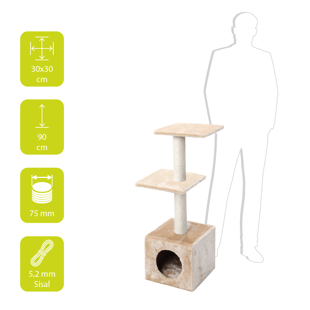 SCRATCHING TREE CLASSICTREE PALAZZO creme - Technische tekening