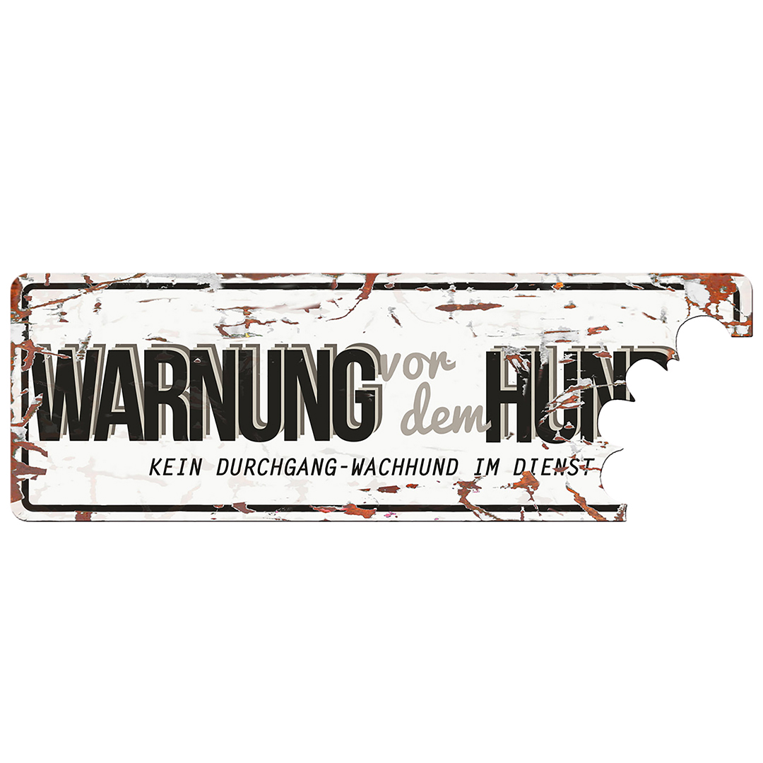 Warnschild 'Warnung vor dem Hund' Wit/grijs - Product shot