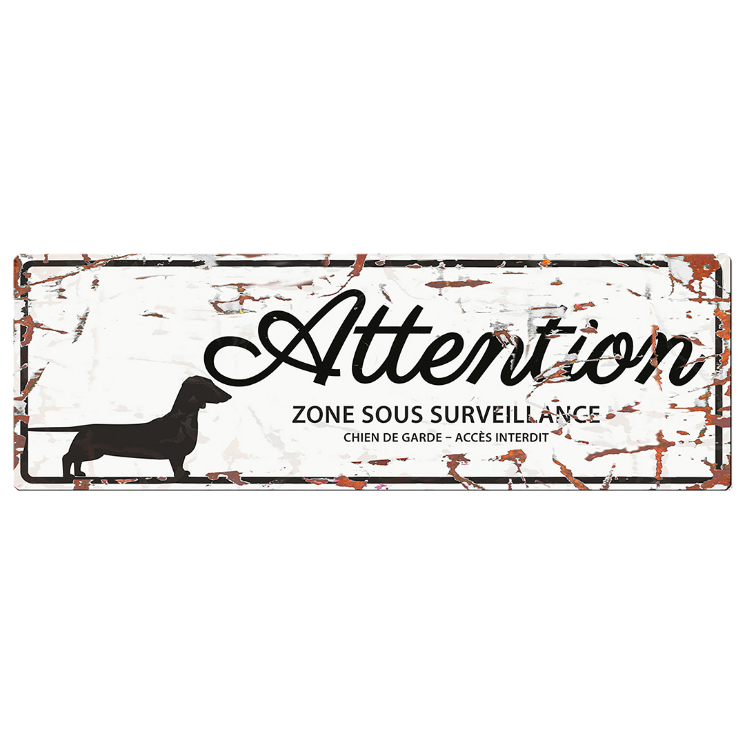 Warning sign dachshund f blanc - Product shot