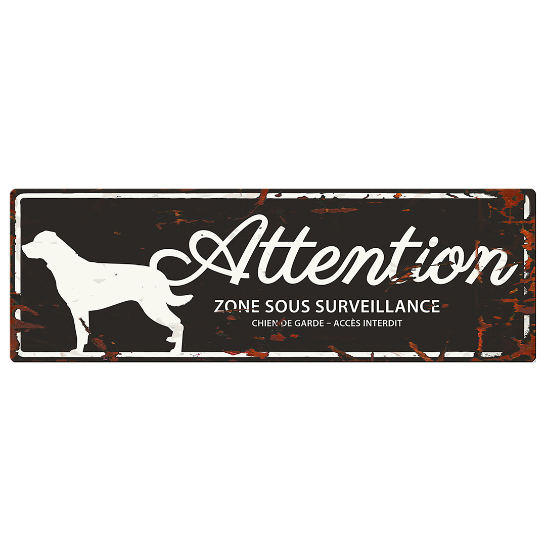 Warning sign rottweiler f black - Product shot