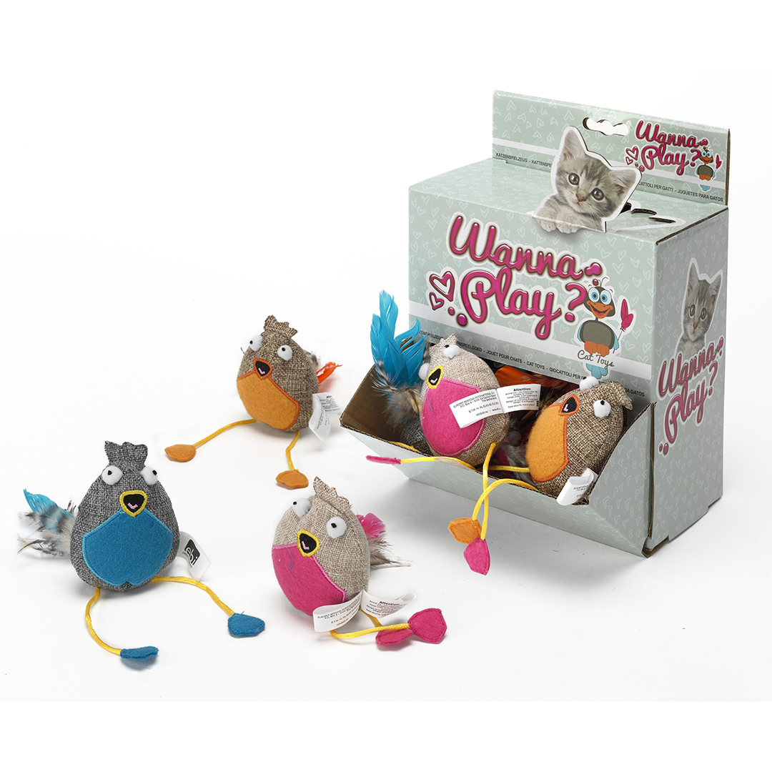 Wanna play bird catnip & rattle - Verpakkingsbeeld