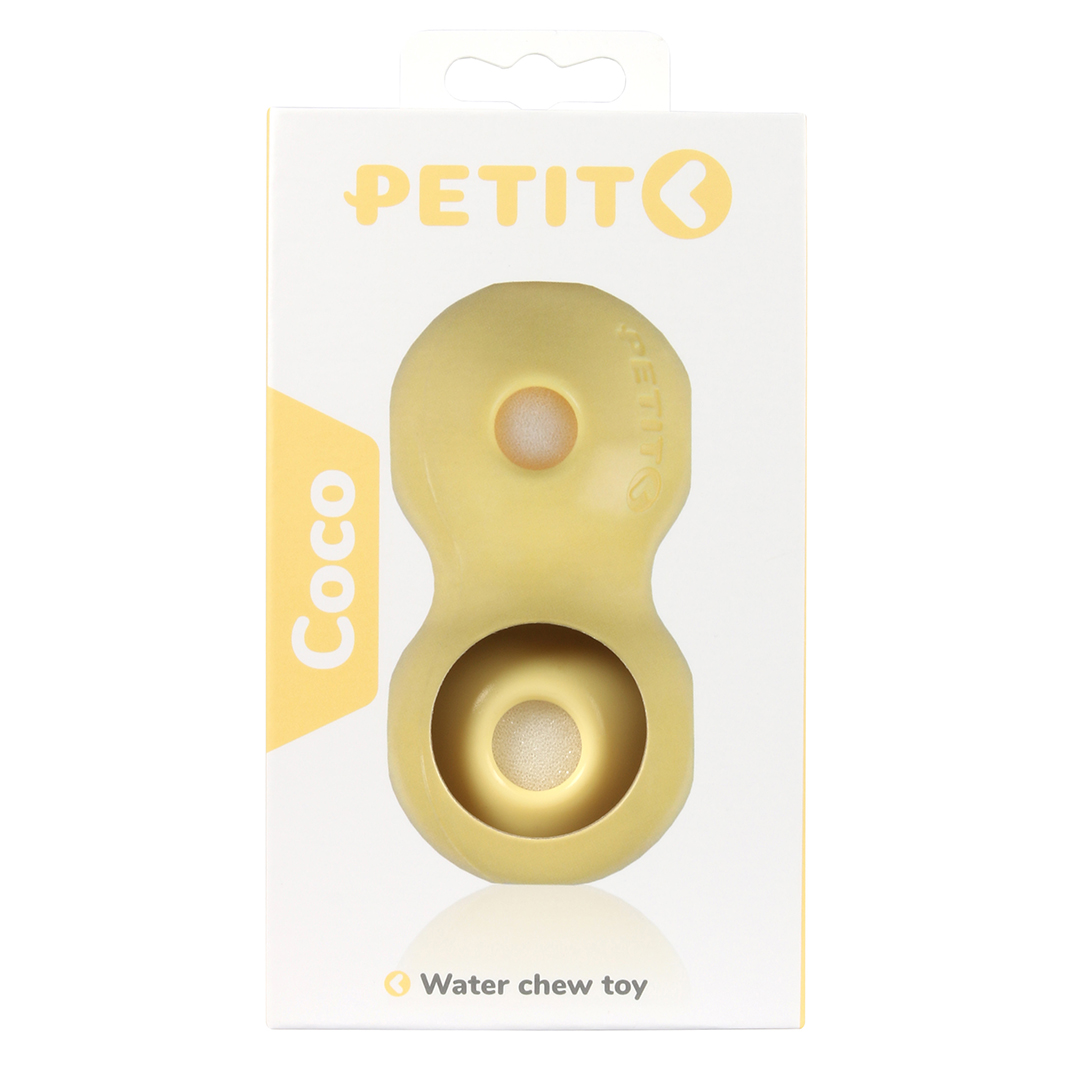 Petit water chew toy coco yellow - Verpakkingsbeeld