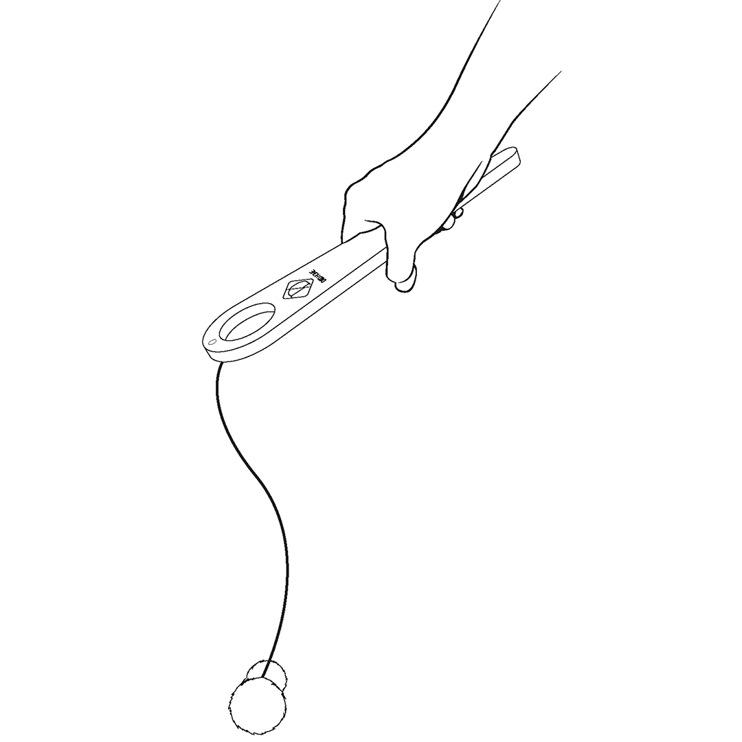 Spielangel poppy braun/weiss - Technische tekening