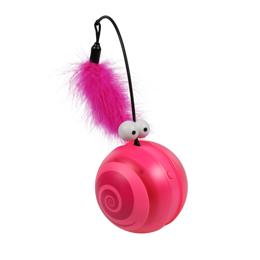  Pet's Interactive Cat Toys Ball,Wloom Cat Ball Powered and  Self Moving and Automatic Rolling Ball for Indoor Playing Stimulate Hunting  Instinct for Your Kitty. (Pink) : Pet Supplies