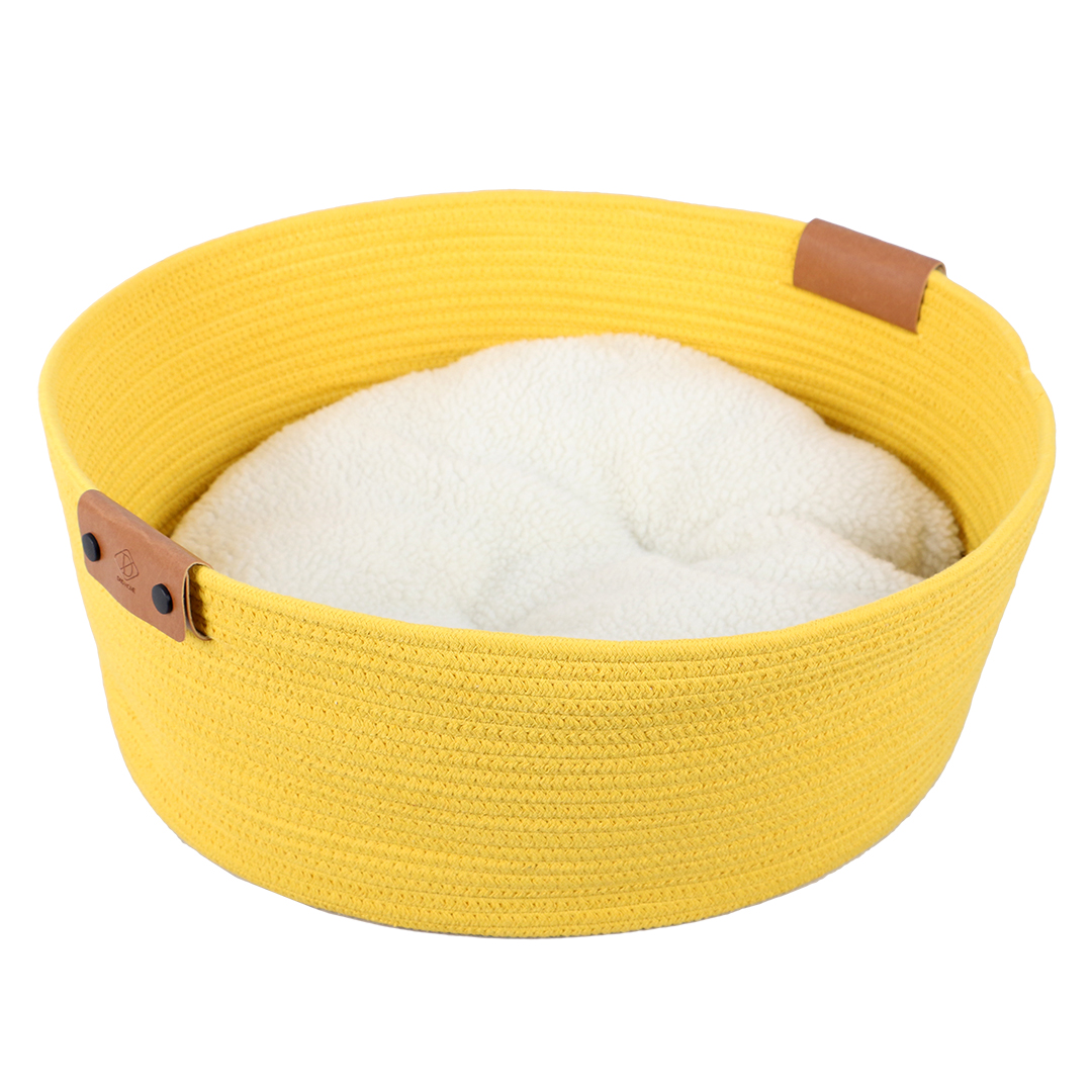 Tres cat basket yellow - Product shot