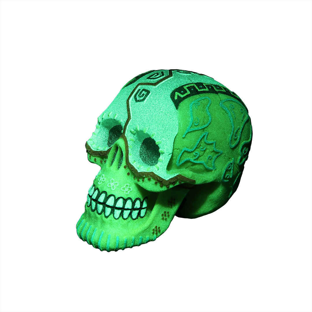 Dia de los muertos schedel 2 meerkleurig - Detail 1