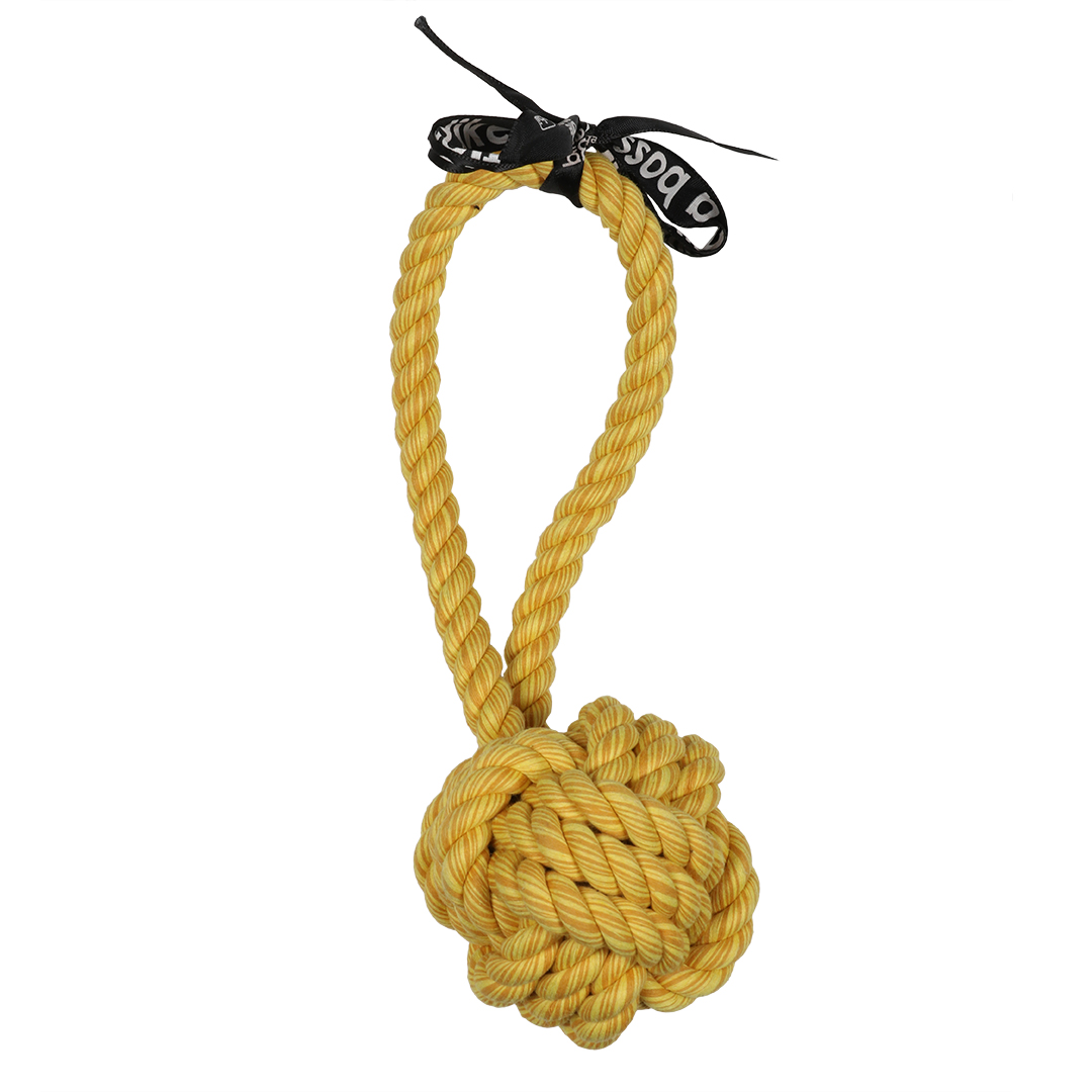 'are you knots' bal met lus geel - <Product shot>