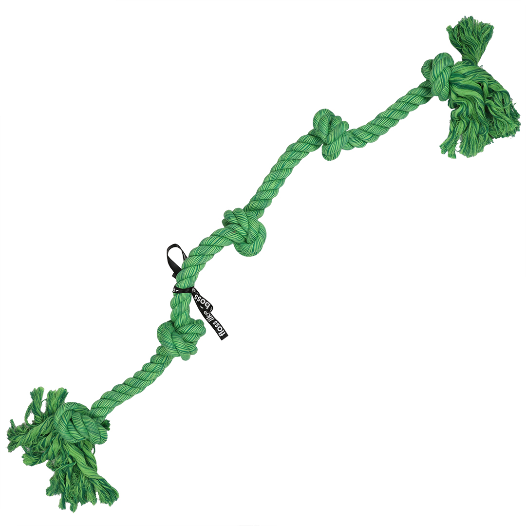'floss' playing rope 5 knots green - Product shot