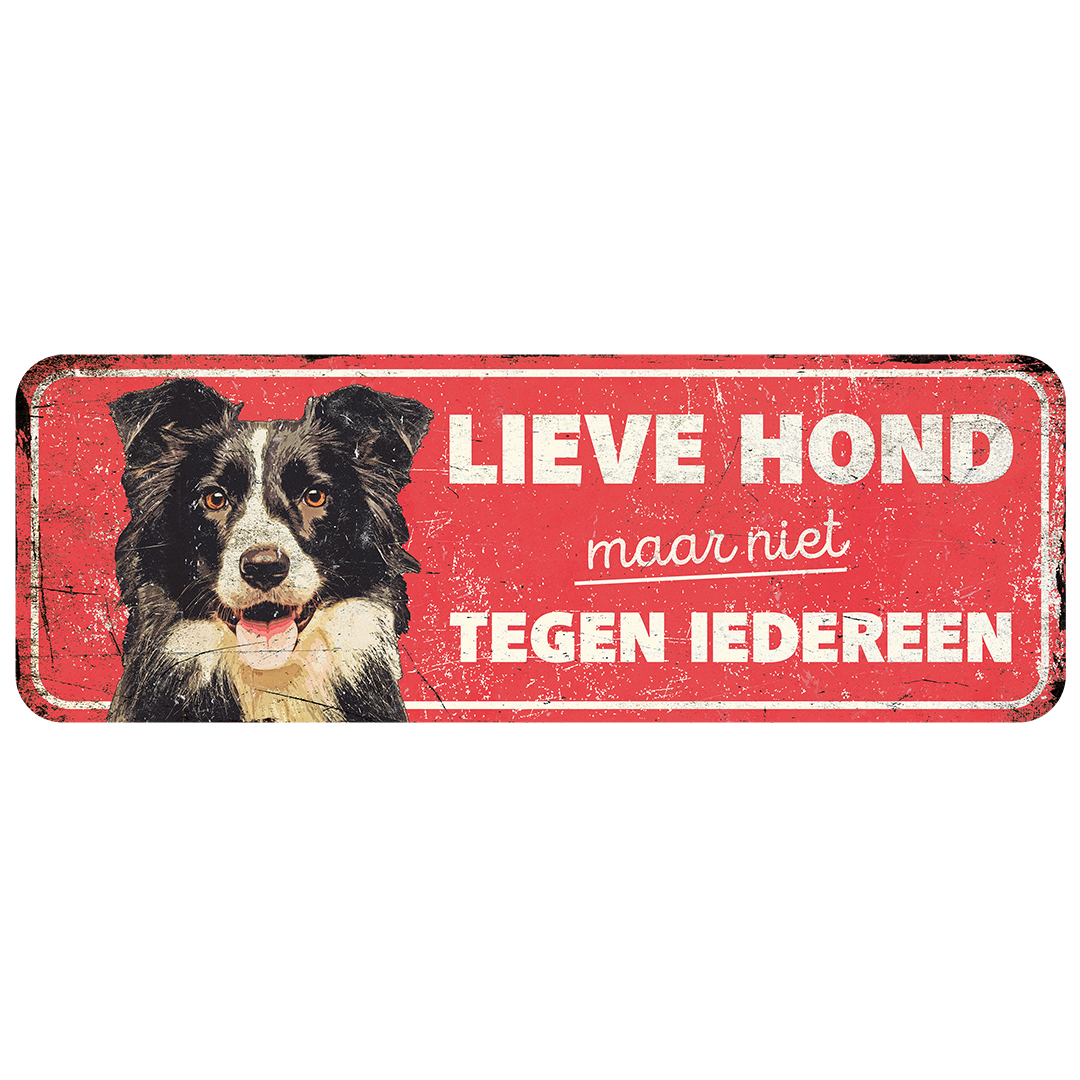 Warnschild collie nl rot - Product shot