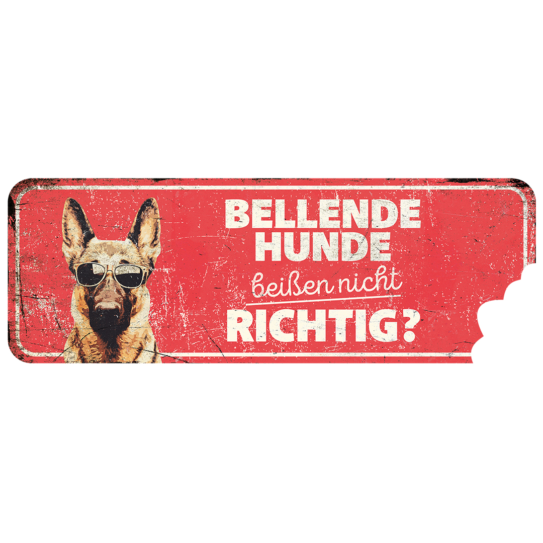 Waarschuwingsbord german shepherd de rood - Product shot