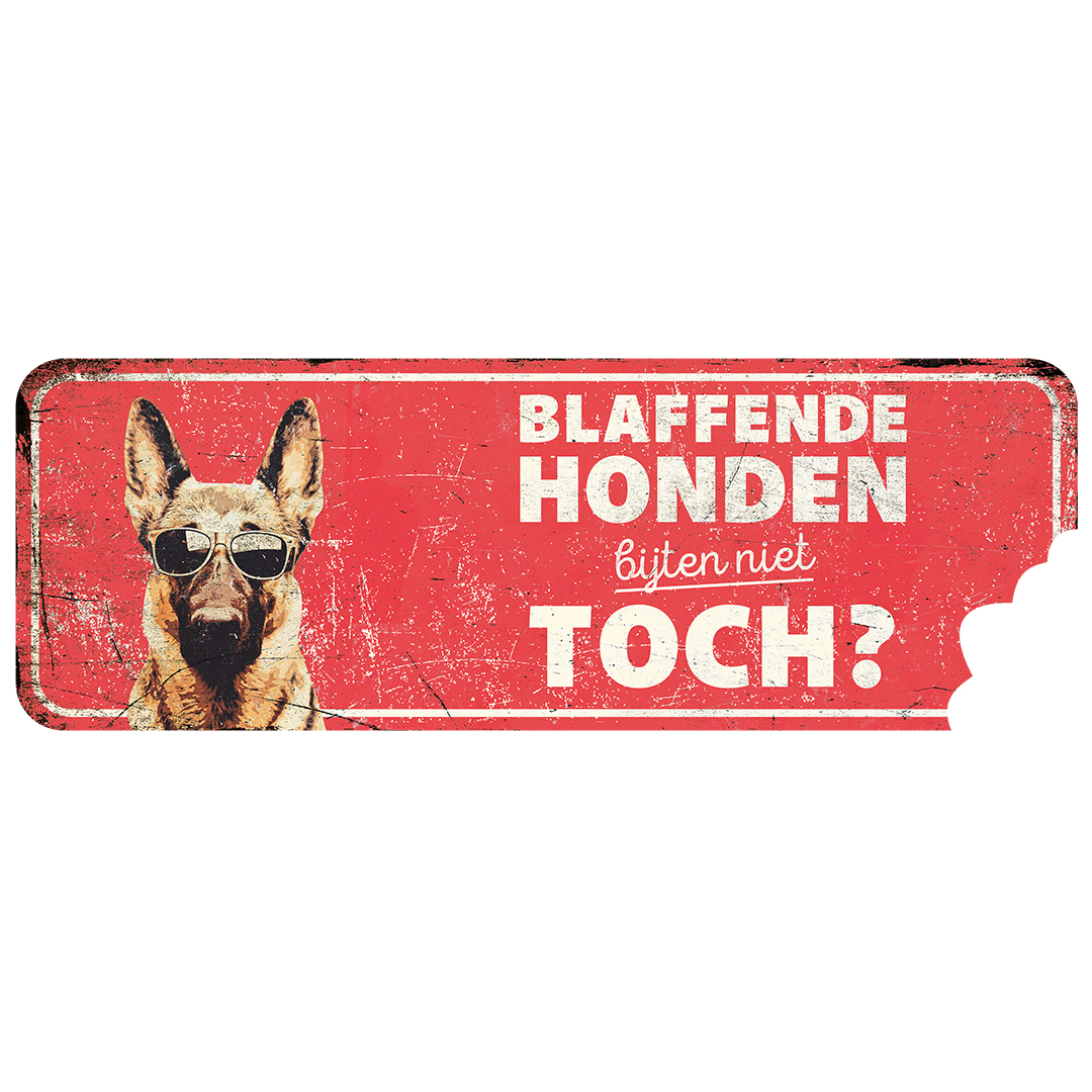 Warnschild german shepherd nl rot - Product shot