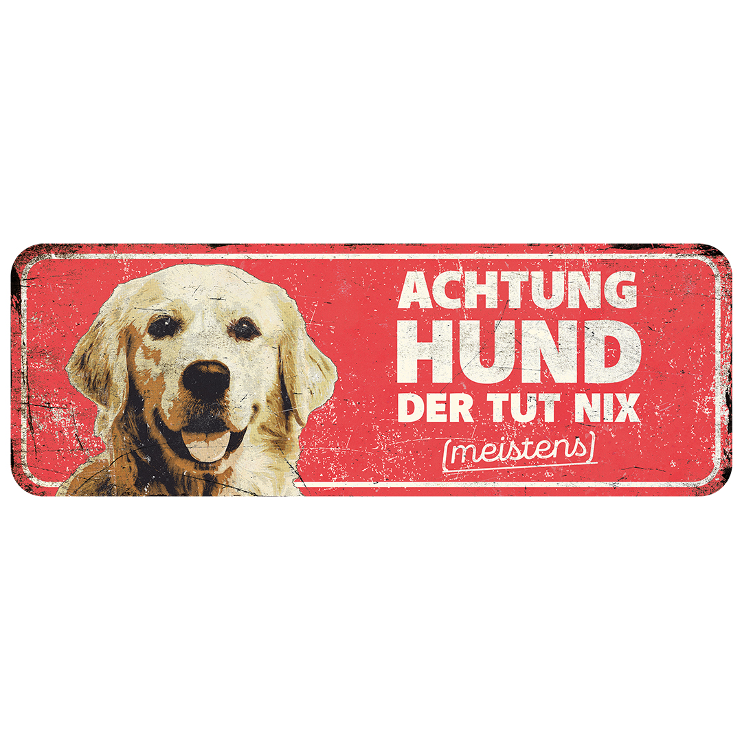 Warnschild golden retriever de rot - Product shot