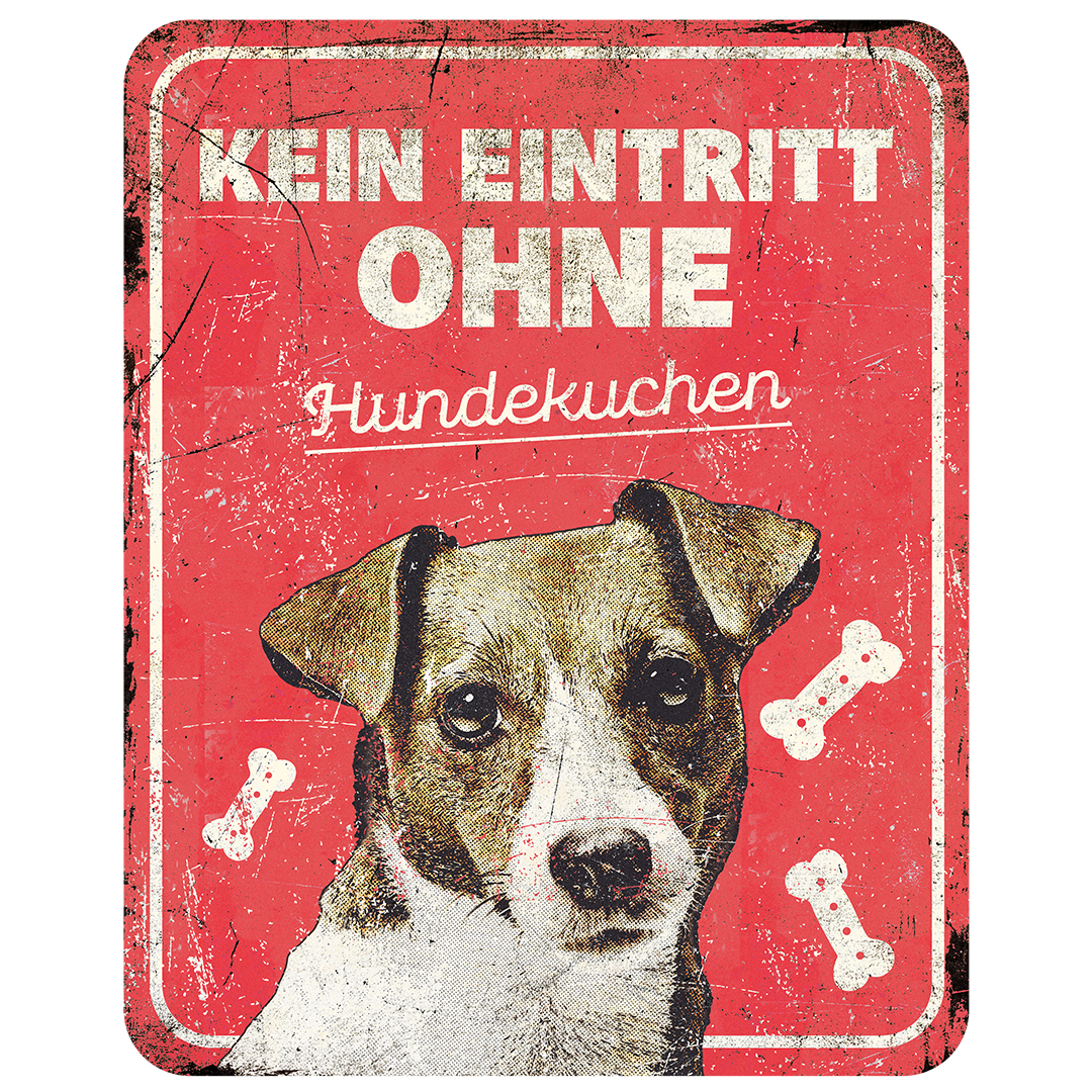 Waarschuwingsbord jack russel de rood - Product shot