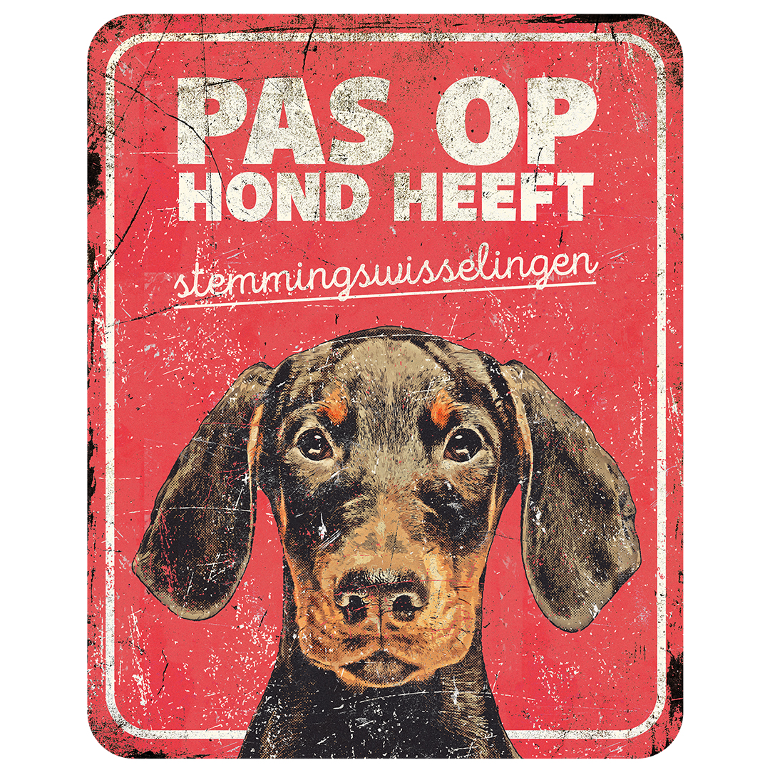 Warnschild dobermann nl rot - Product shot