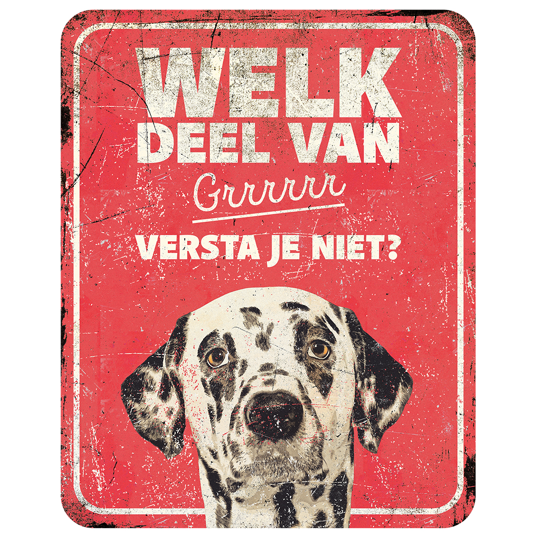 Warnschild dalmatian nl rot - Product shot