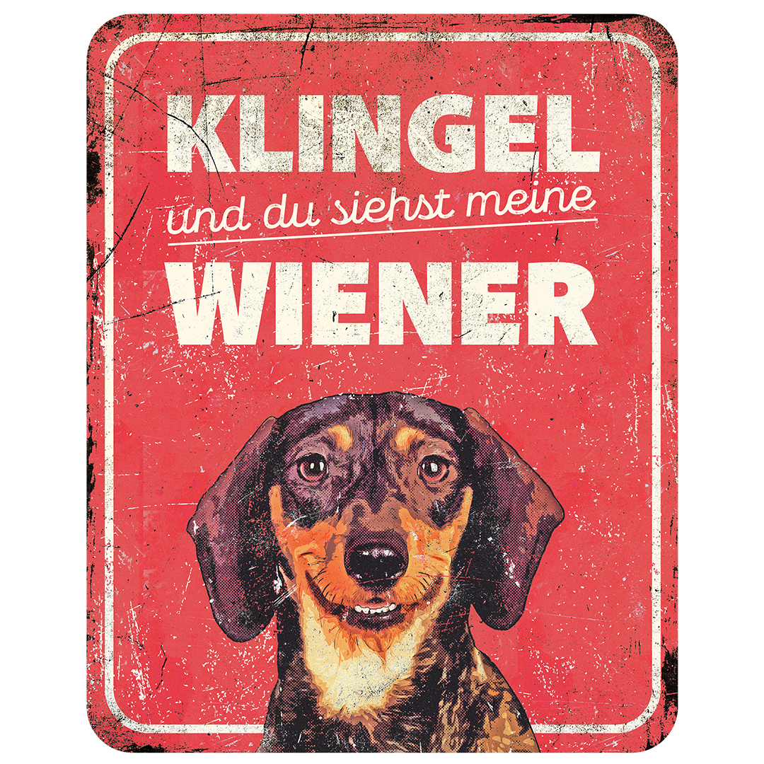 Waarschuwingsbord dachshund de rood - Product shot